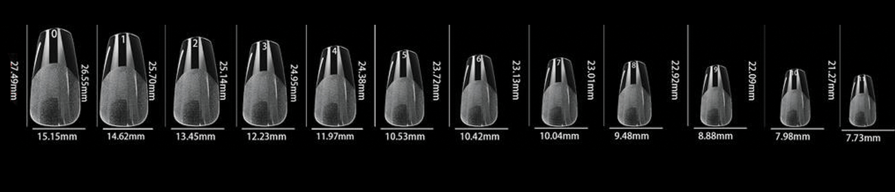 LDS - 07 Coffin Short Half Matte Nail Tips (Full Cover) (Box of 600PCS) - DTK Nail Supply