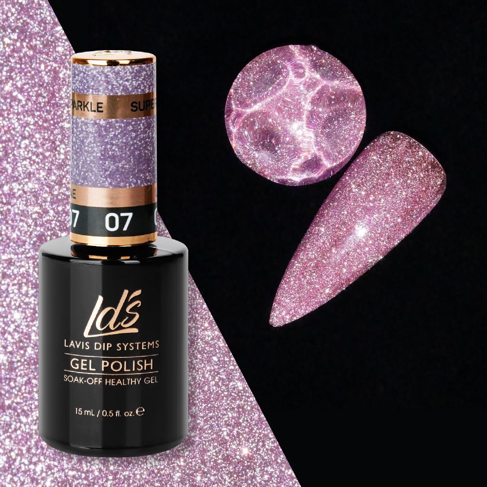 LDS 07 - Gel Polish 0.5 oz - Super Sparkle Reflective Collection - DTK Nail Supply