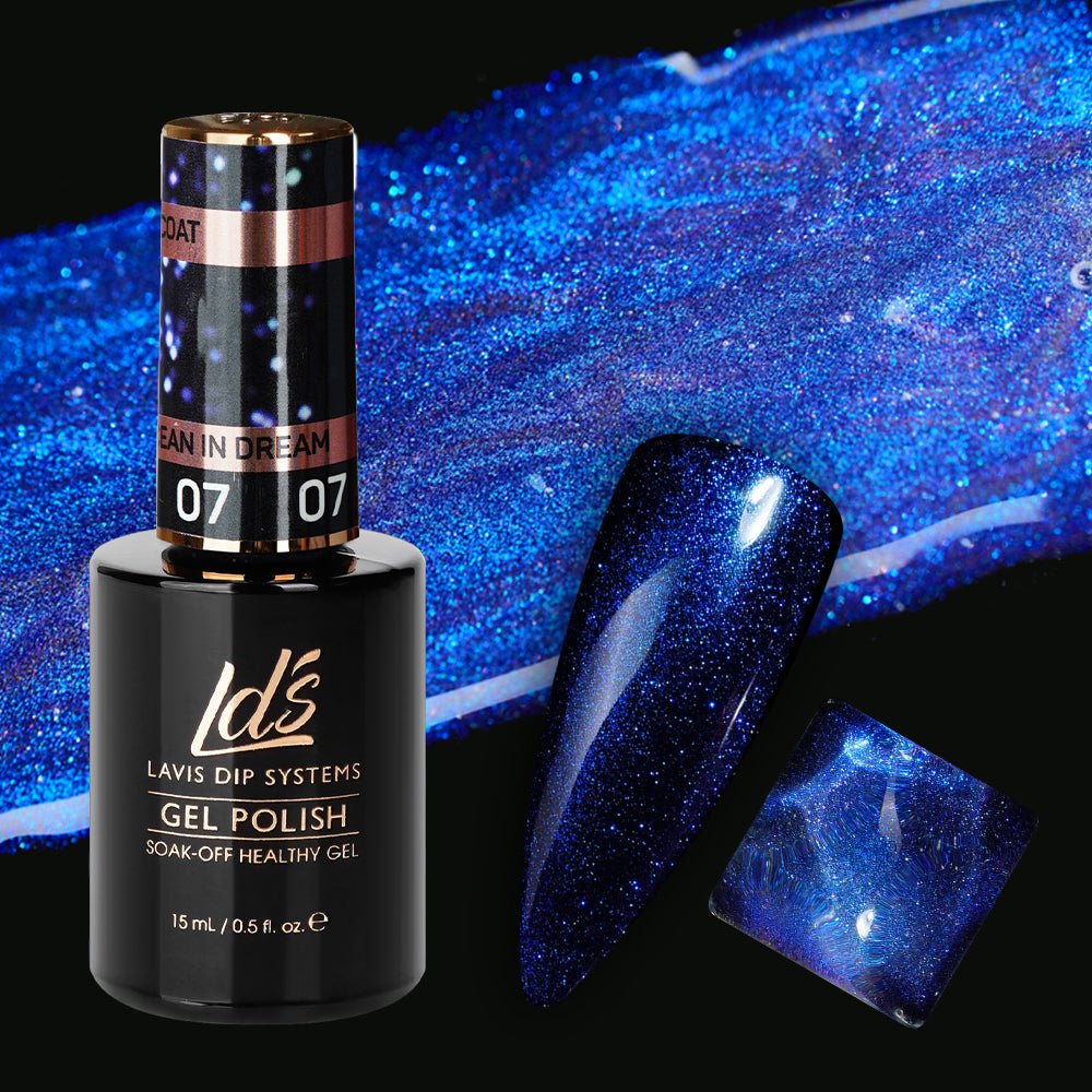 LDS 07 Ocean in Dream - Gel Polish 0.5 oz - Aurora Top Coat - DTK Nail Supply