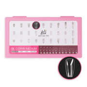 LDS - 08 Coffin Medium Clear Nail Tips (Full Cover) (Box of 600PCS) - DTK Nail Supply