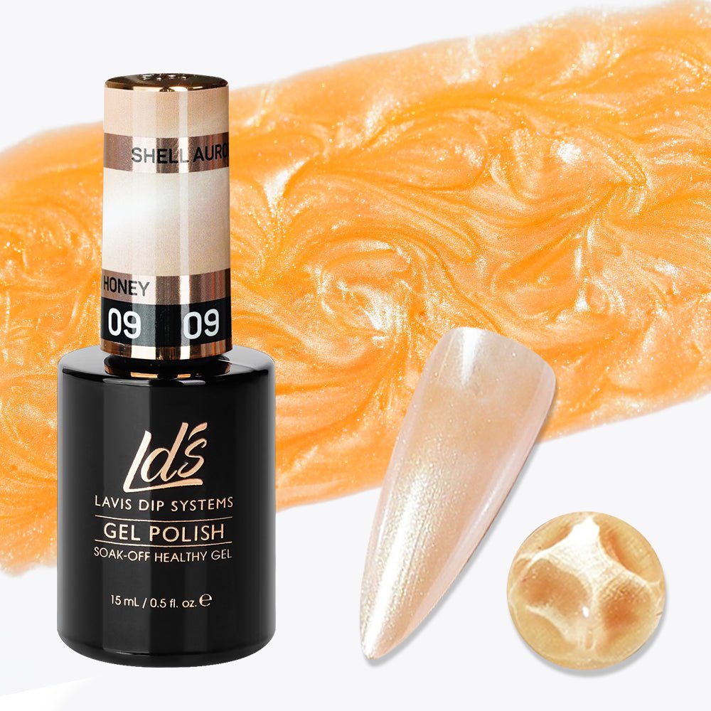 LDS 09 Hi Honey - Gel Polish 0.5 oz - Shell Aurora - DTK Nail Supply