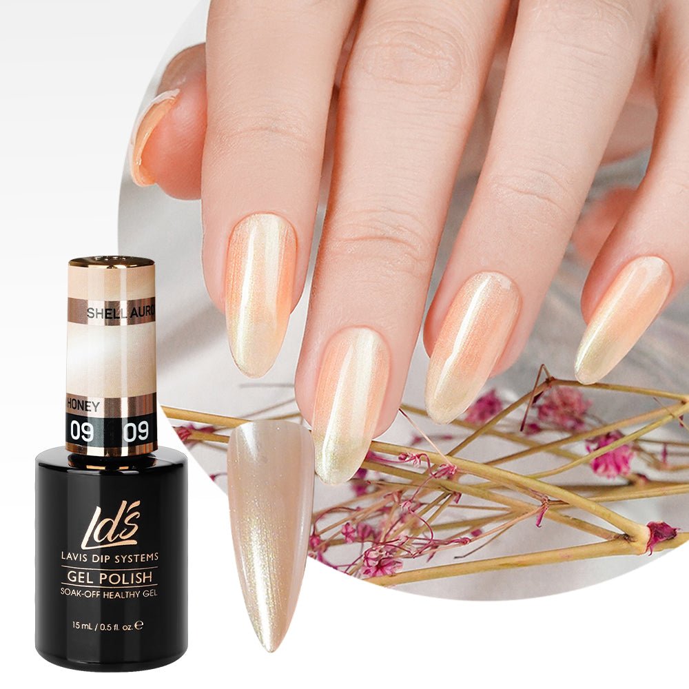 LDS 09 Hi Honey - Gel Polish 0.5 oz - Shell Aurora - DTK Nail Supply