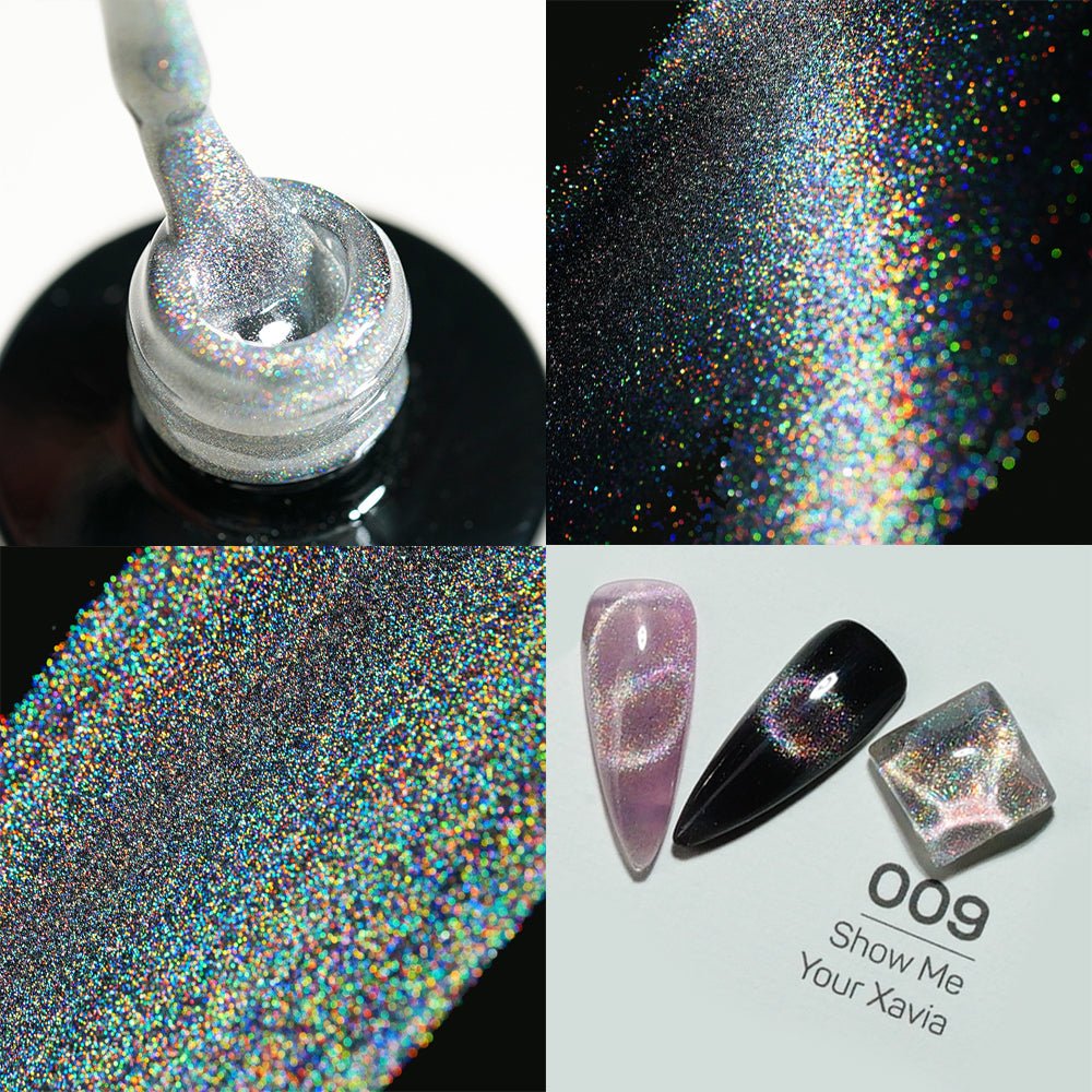 LDS 09 Show Me Your Xavia - Gel Polish 0.5 oz - 9D Rainbow Cat Eyes - DTK Nail Supply