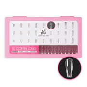 LDS - 10 Coffin Long Clear Nail Tips (Full Cover) (Box of 600PCS) - DTK Nail Supply
