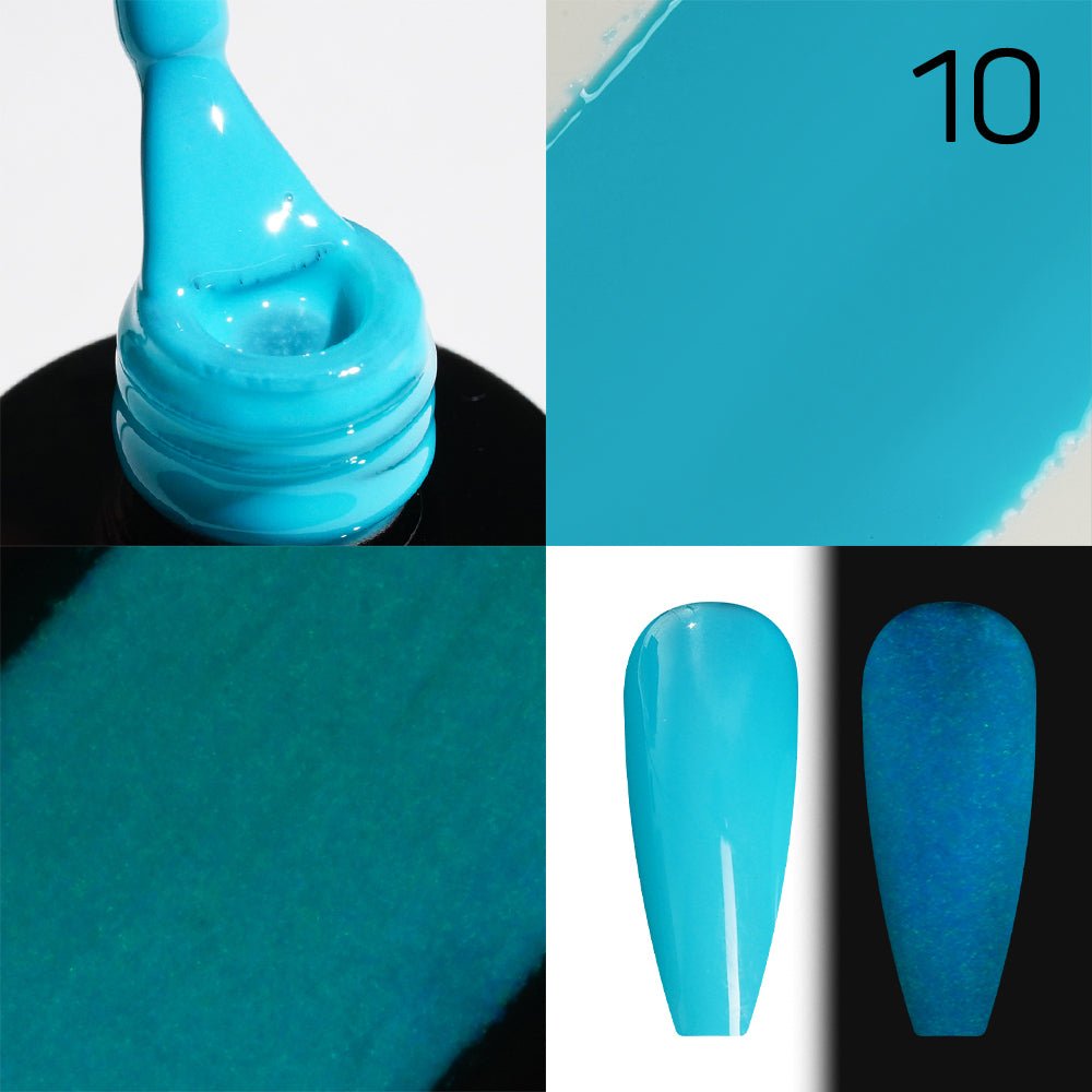 LDS 10 Sea Foam - Gel Polish 0.5 oz - Glow In The Dark - DTK Nail Supply