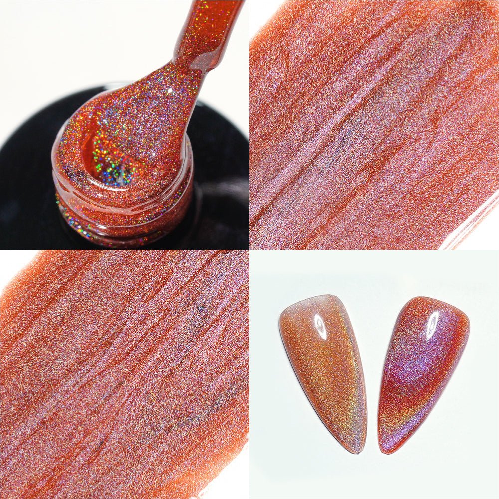 LDS 11 Fuchsia - Gel Polish 0.5 oz - Laser Rainbow Cat Eye - DTK Nail Supply