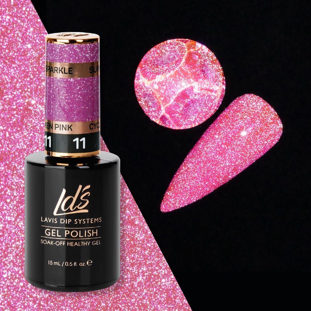 LDS 11 - Gel Polish 0.5 oz - Super Sparkle Reflective Collection - DTK Nail Supply