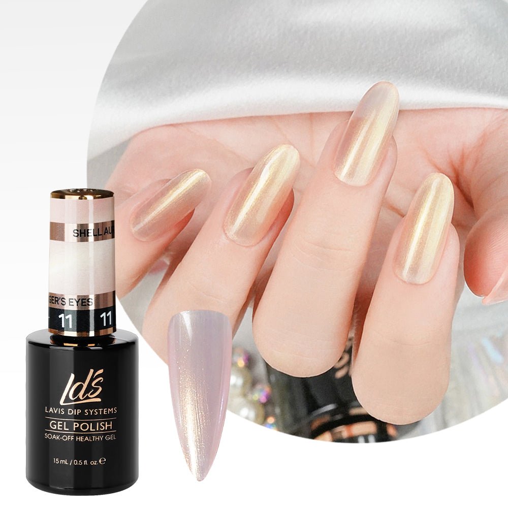 LDS 11 Tiger's Eyes - Gel Polish 0.5 oz - Shell Aurora - DTK Nail Supply
