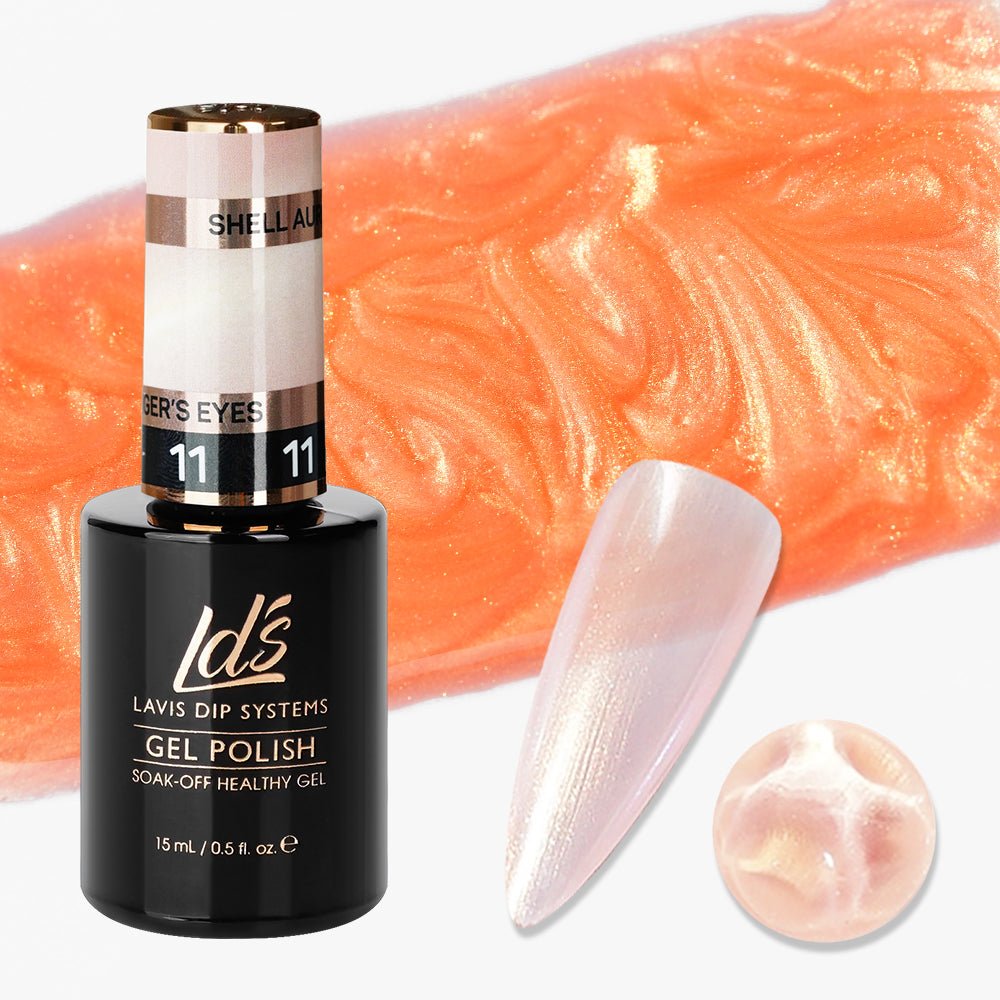 LDS 11 Tiger's Eyes - Gel Polish 0.5 oz - Shell Aurora - DTK Nail Supply