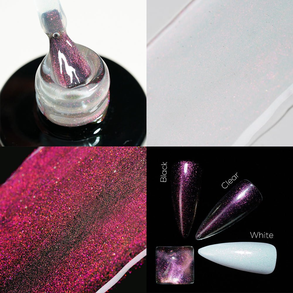 LDS 12 Call me Plummy - Gel Polish 0.5 oz - Aurora Top Coat - DTK Nail Supply