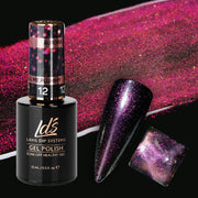 LDS 12 Call me Plummy - Gel Polish 0.5 oz - Aurora Top Coat - DTK Nail Supply