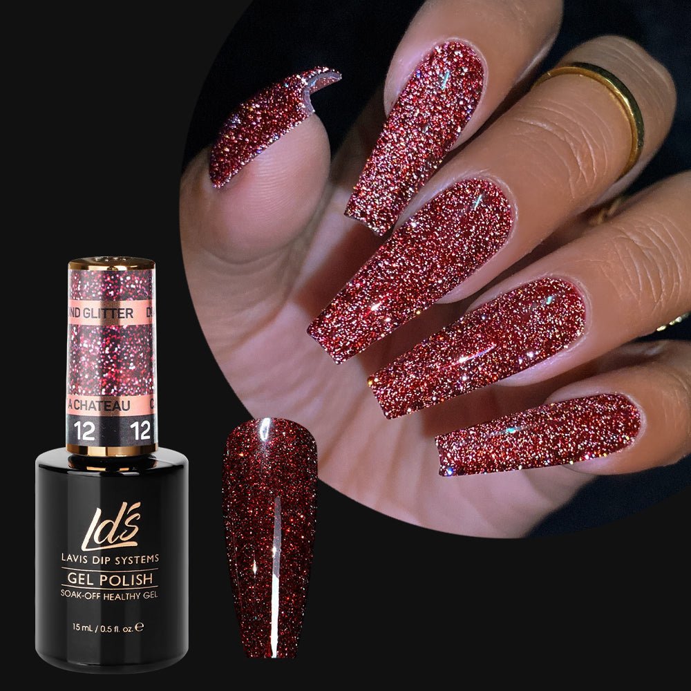 LDS 12 Cast A Chateau (ver2) - Gel Polish 0.5 oz - Diamond Reflective Glitter - DTK Nail Supply