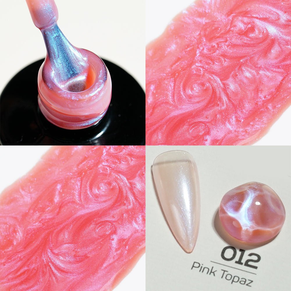 LDS 12 Pink Topaz - Gel Polish 0.5 oz - Shell Aurora - DTK Nail Supply