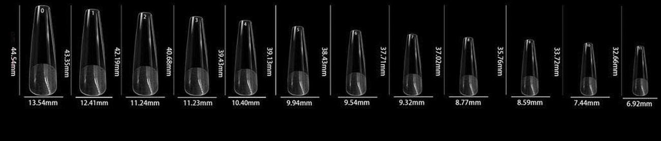 LDS - 13 Coffin XL Half Matte Nail Tips (Full Cover) (Box of 600PCS) - DTK Nail Supply