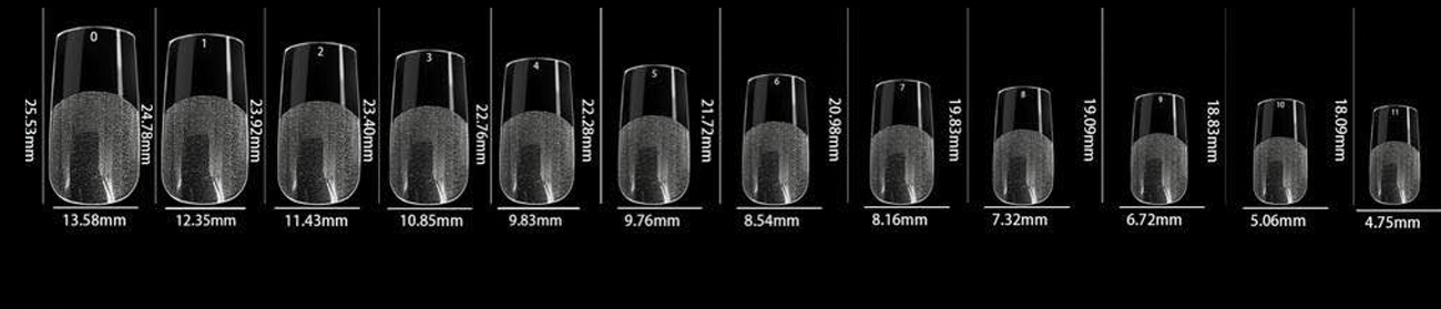 LDS - 16 Square Medium Half Matte Nail Tips (Full Cover) (Box of 600PCS) - DTK Nail Supply