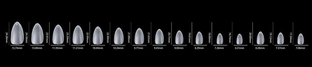 LDS - 18 Stiletto XS Matte Nail Tips (Full Cover) (Box of 600PCS) - DTK Nail Supply