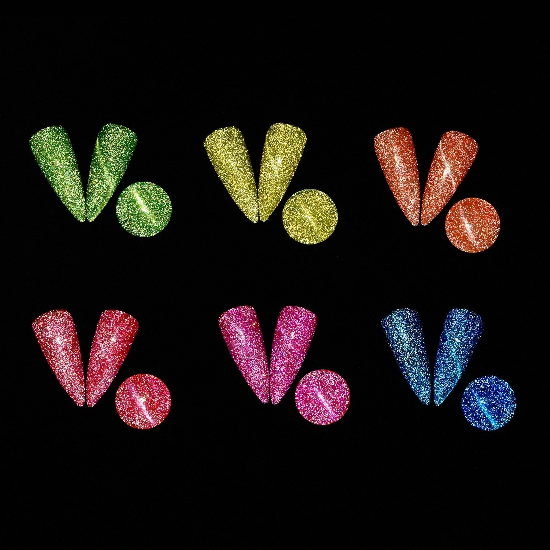 LDS 2 Cyan Shine - Gel Polish 0.5 oz - Reflective Glitter Cat Eyes - DTK Nail Supply