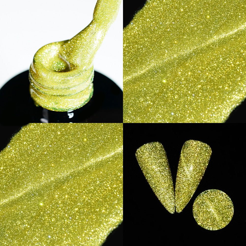 LDS 2 Cyan Shine - Gel Polish 0.5 oz - Reflective Glitter Cat Eyes - DTK Nail Supply