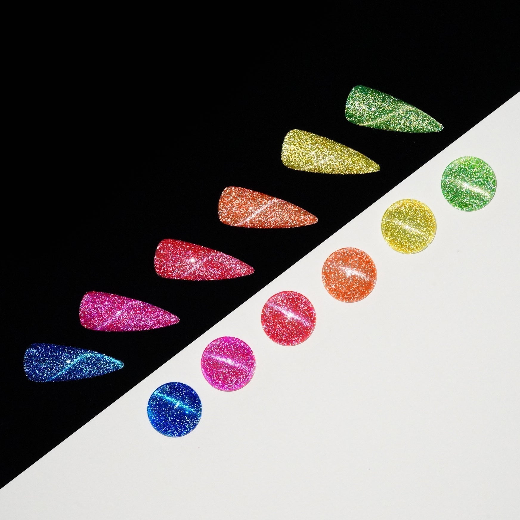 LDS 2 Cyan Shine - Gel Polish 0.5 oz - Reflective Glitter Cat Eyes - DTK Nail Supply