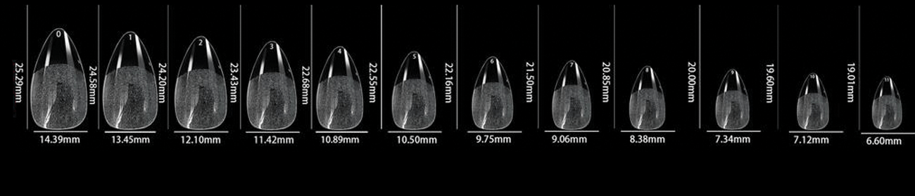 LDS - 20 Stiletto Short Half Matte Nail Tips (Full Cover) (Box of 600PCS) - DTK Nail Supply