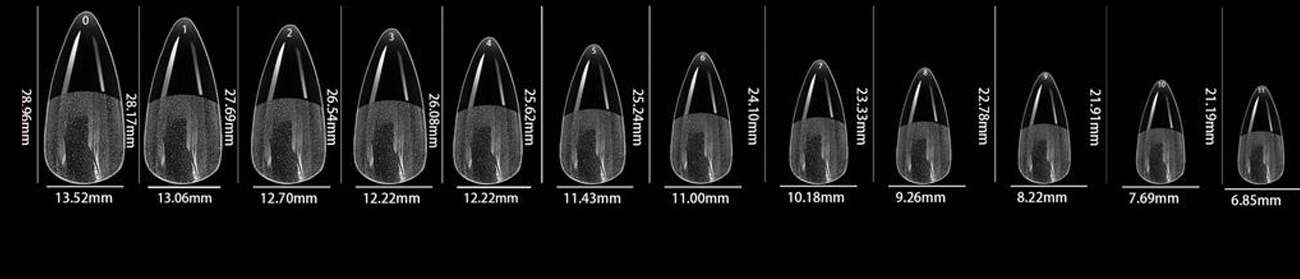 LDS - 22 Stiletto Medium Half Matte Nail Tips (Full Cover) (Box of 600PCS) - DTK Nail Supply