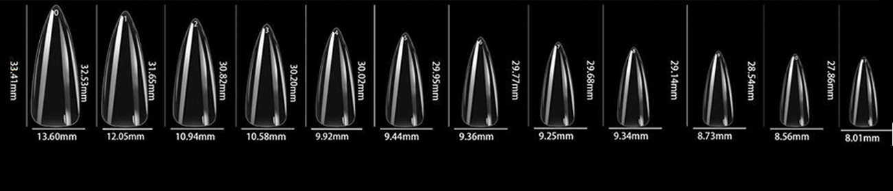 LDS - 23 Stiletto Long Clear Nail Tips (Full Cover) (Box of 600PCS) - DTK Nail Supply