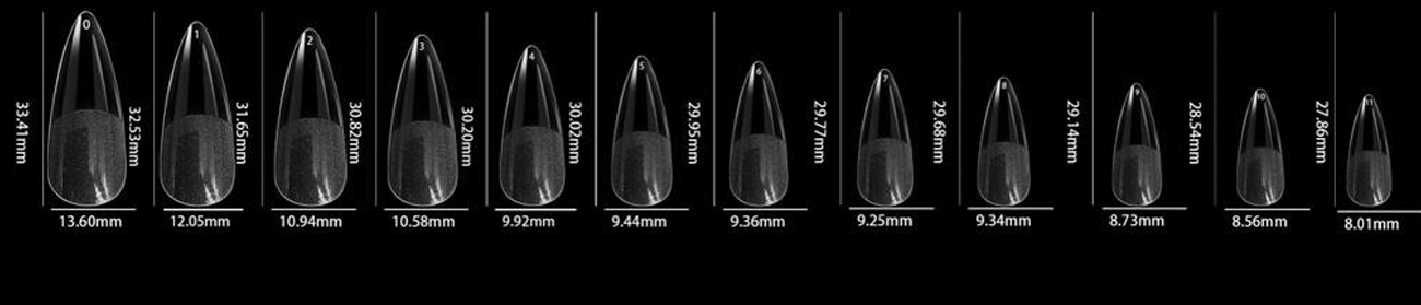 LDS - 24 Stiletto Long Half Matte Nail Tips (Full Cover) (Box of 600PCS) - DTK Nail Supply