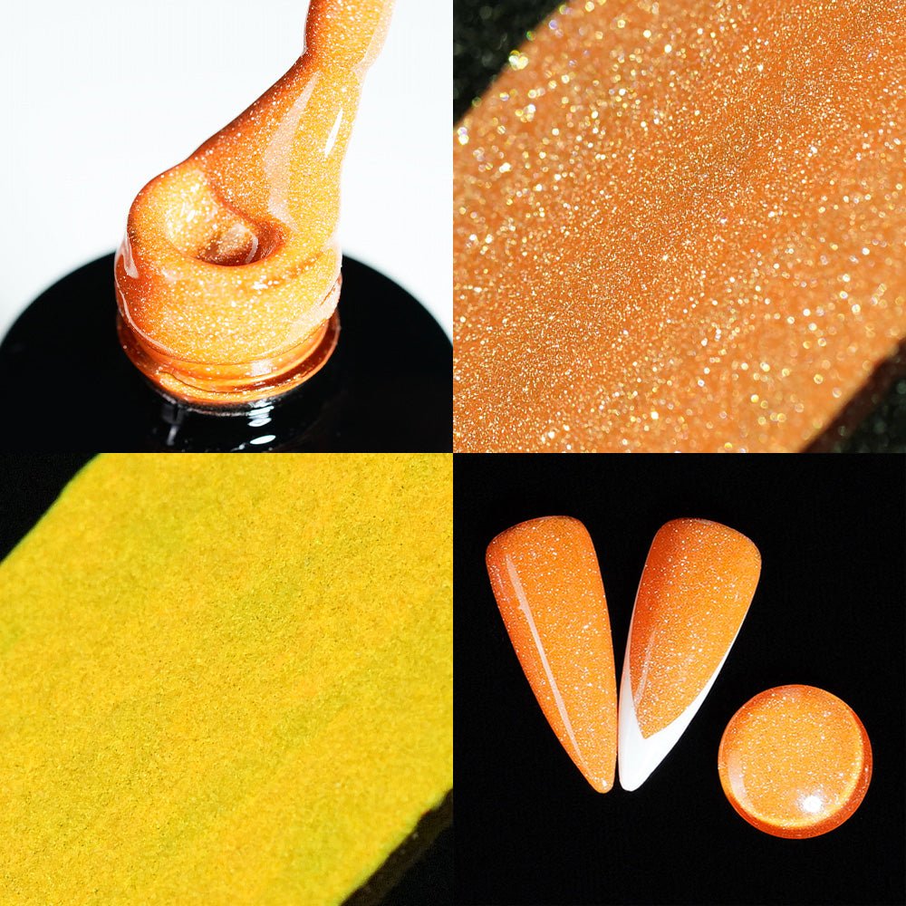 LDS 3 Dandelion - Gel Polish 0.5 oz - Reflective Glitter Glow In The Dark - DTK Nail Supply