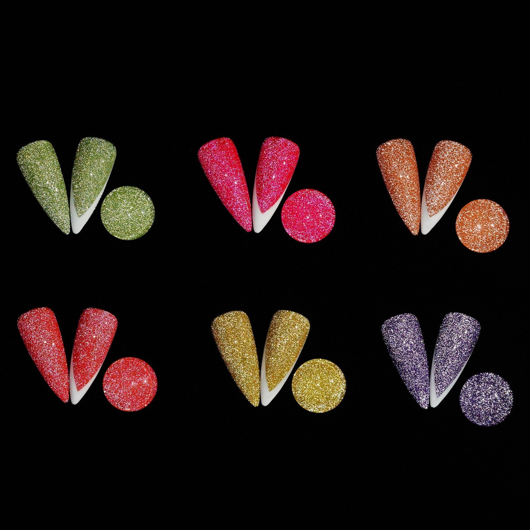 LDS 3 Dandelion - Gel Polish 0.5 oz - Reflective Glitter Glow In The Dark - DTK Nail Supply