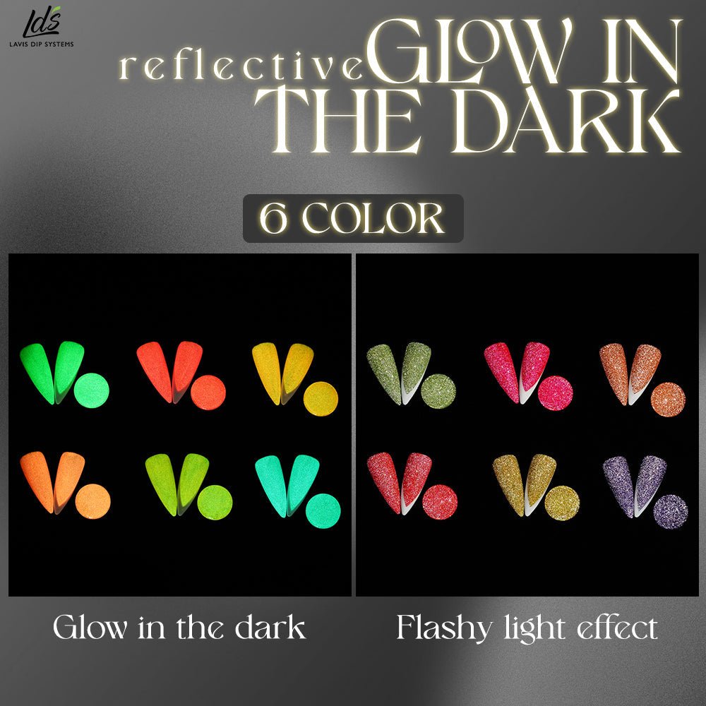 LDS 3 Dandelion - Gel Polish 0.5 oz - Reflective Glitter Glow In The Dark - DTK Nail Supply