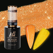 LDS 3 Dandelion - Gel Polish 0.5 oz - Reflective Glitter Glow In The Dark - DTK Nail Supply