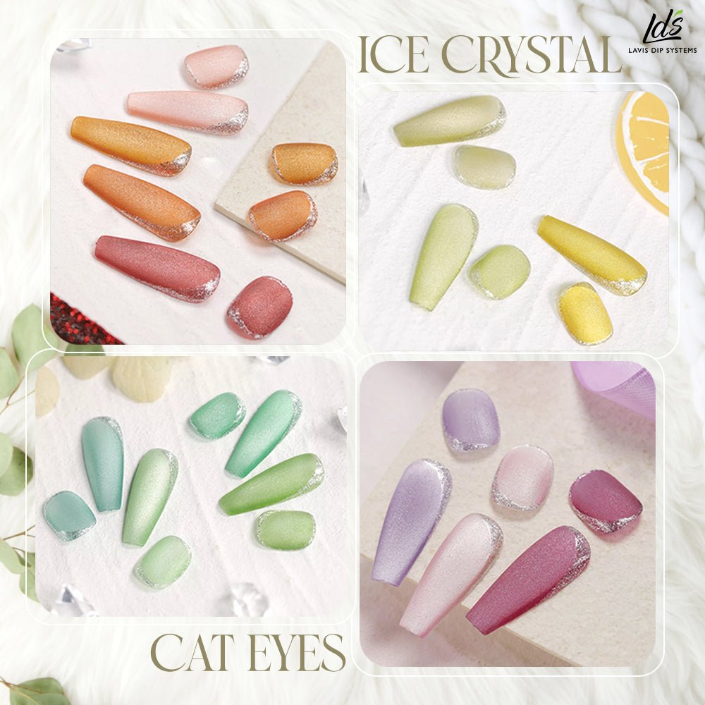 LDS 4 Real Green Onyx - Gel Polish 0.5 oz - Ice Crystal Cat Eyes - DTK Nail Supply