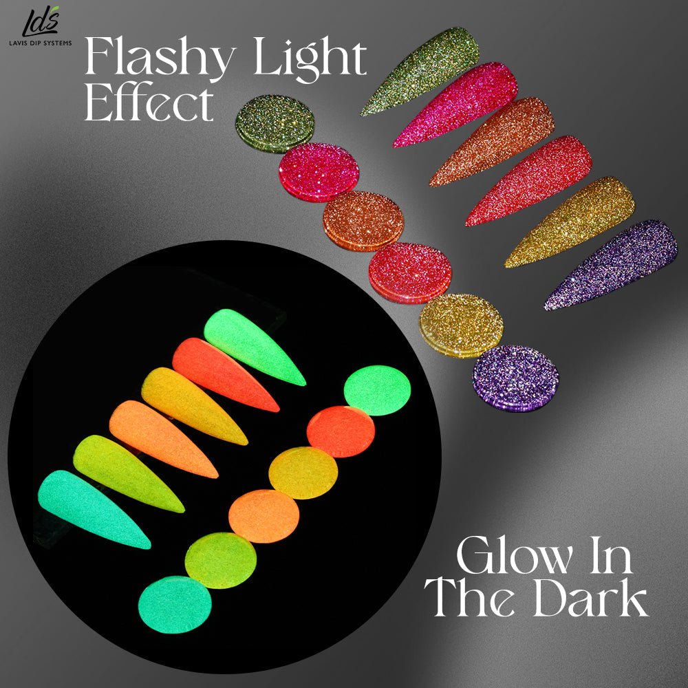 LDS 5 Golden Apple - Gel Polish 0.5 oz - Reflective Glitter Glow In The Dark - DTK Nail Supply