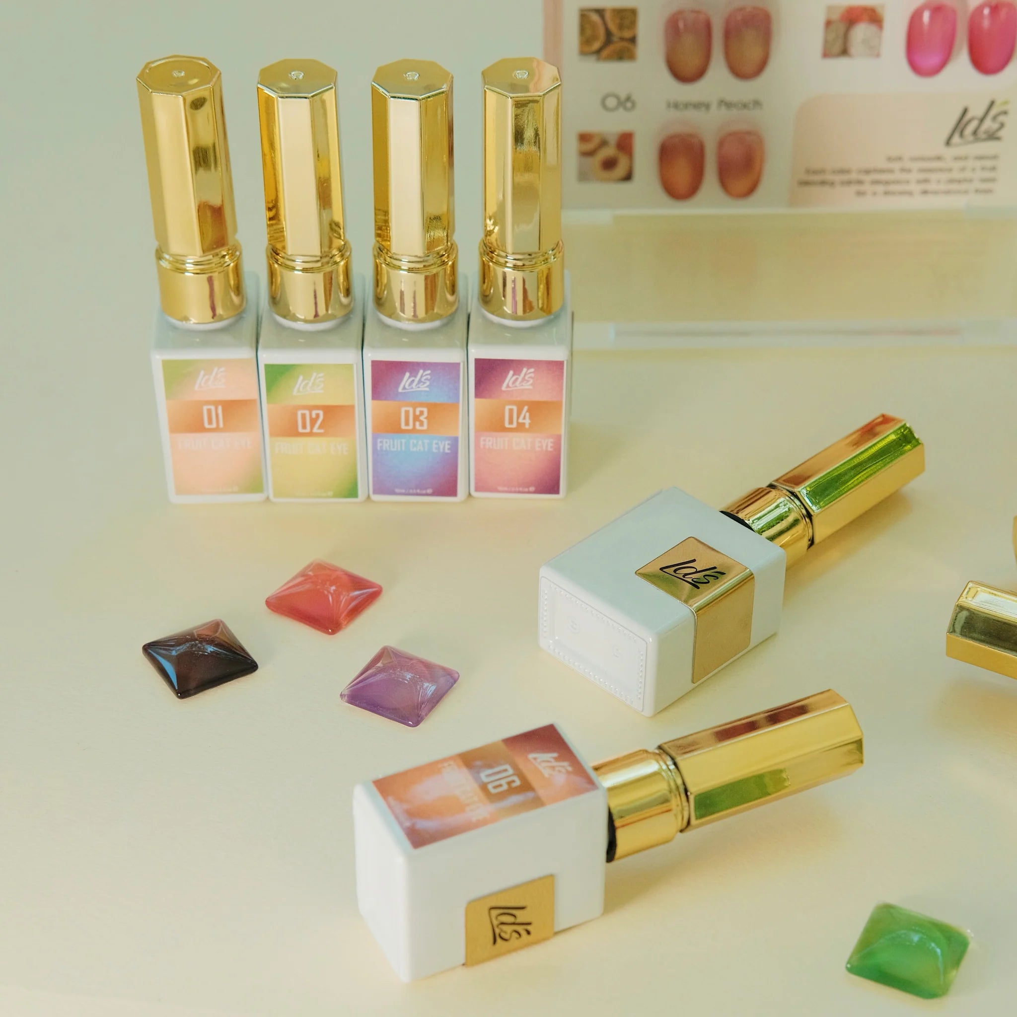 LDS CE Set 12 - LDS Fruit Cat Eye Collection - DTK Nail Supply