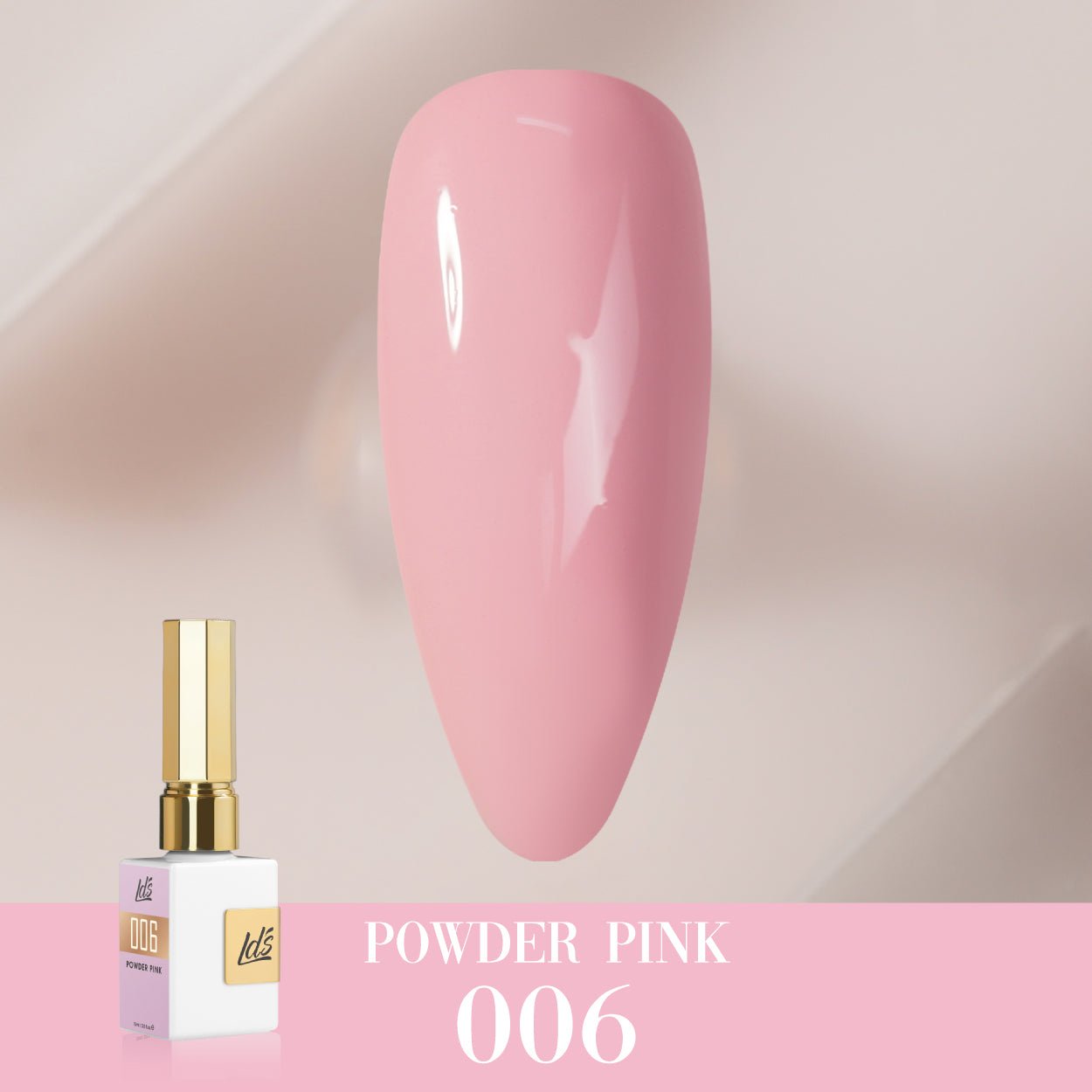 LDS Color Craze Gel Nail Polish - 006 Powder Pink - 0.5oz - DTK Nail Supply