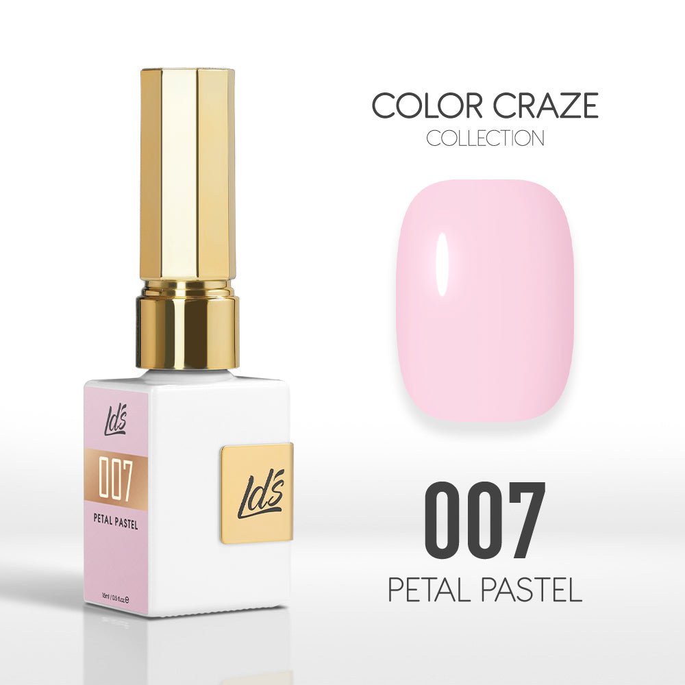 LDS Color Craze Gel Nail Polish - 007 Petal Pastel - 0.5oz - DTK Nail Supply