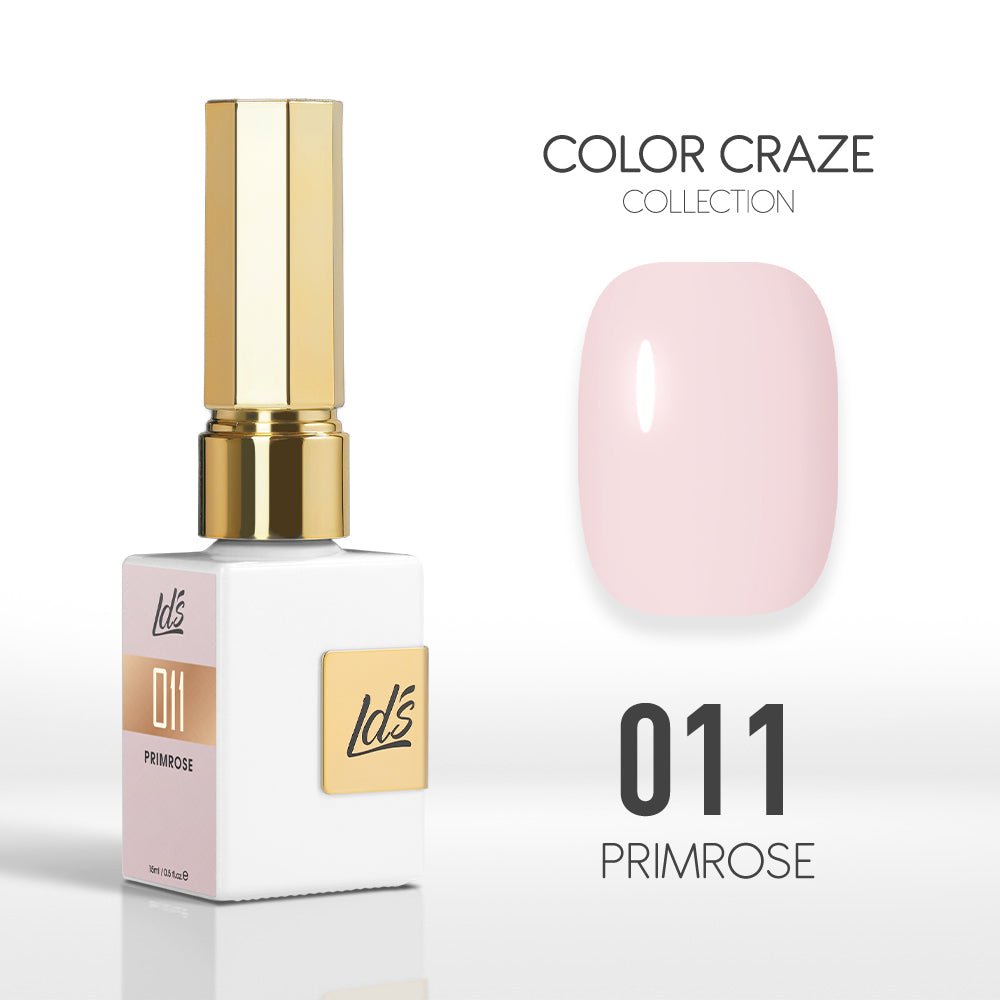 LDS Color Craze Gel Nail Polish - 011 Primrose - 0.5oz - DTK Nail Supply