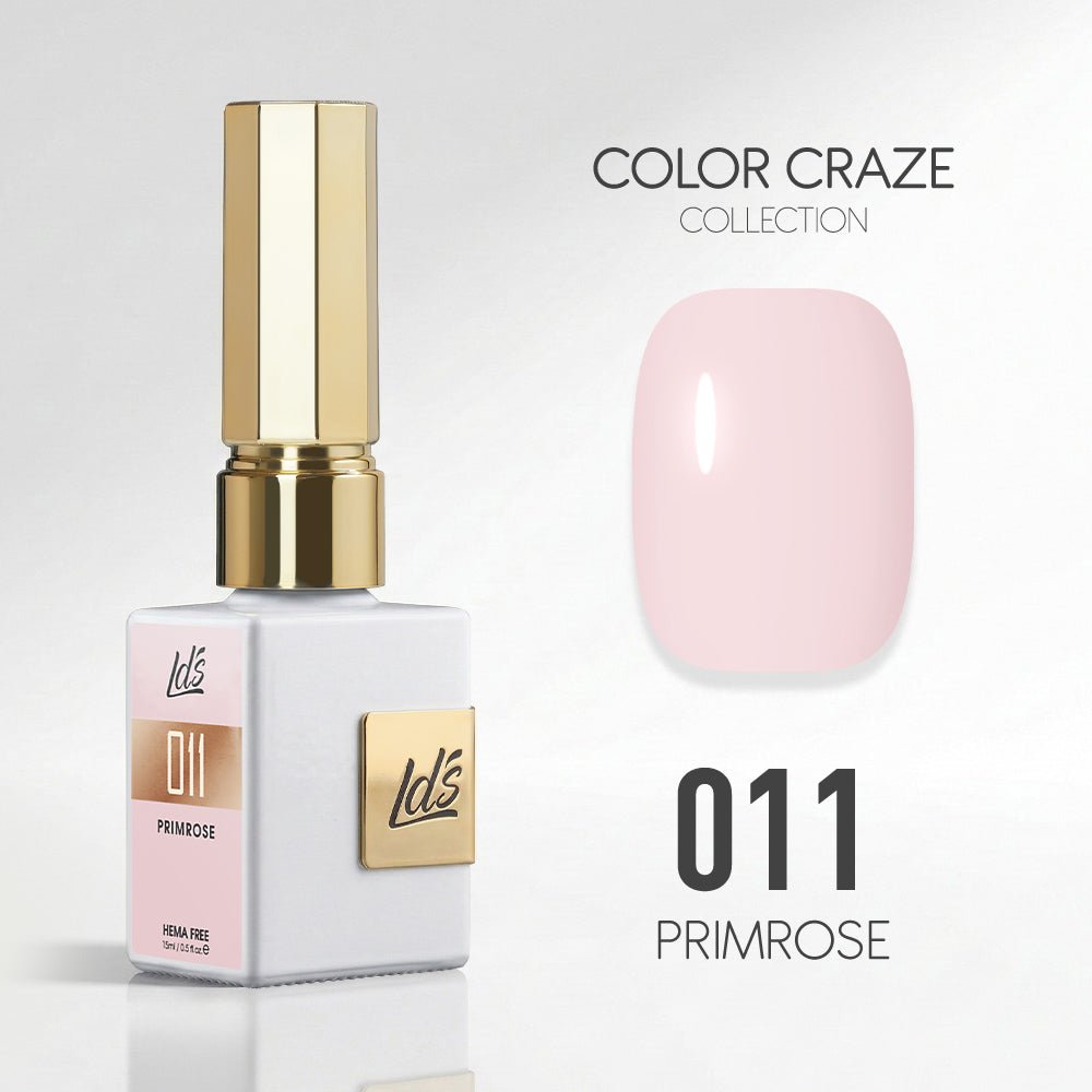 LDS Color Craze Gel Nail Polish - 011 Primrose - 0.5oz - DTK Nail Supply
