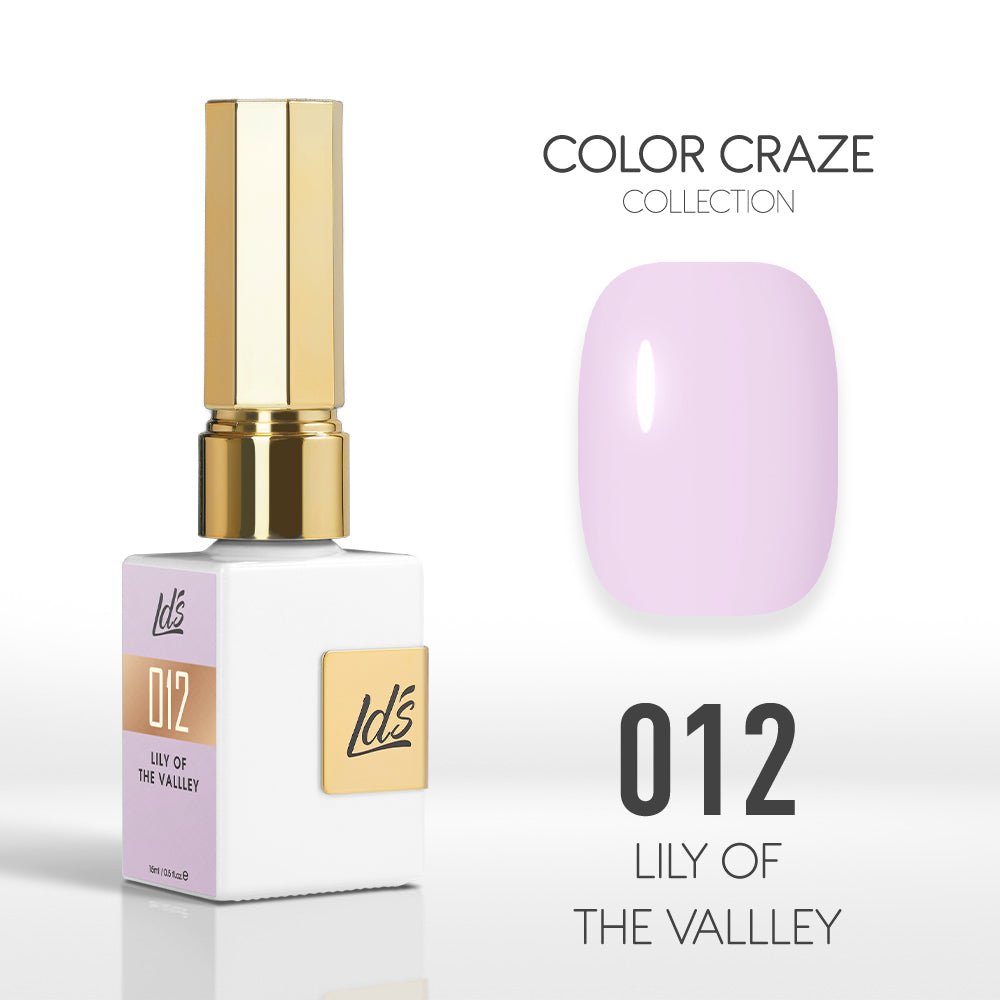 LDS Color Craze Gel Nail Polish - 012 Lily of the Vallley - 0.5oz - DTK Nail Supply
