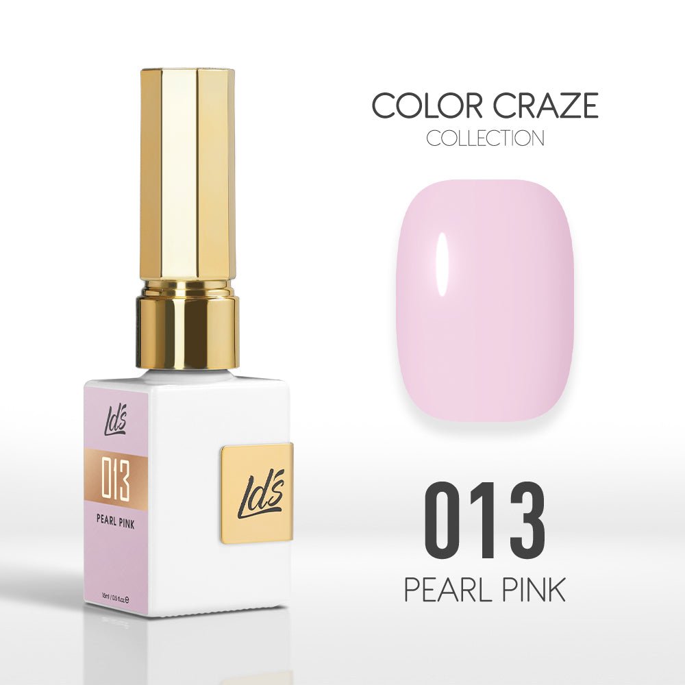 LDS Color Craze Gel Nail Polish - 013 Pearl Pink - 0.5oz - DTK Nail Supply