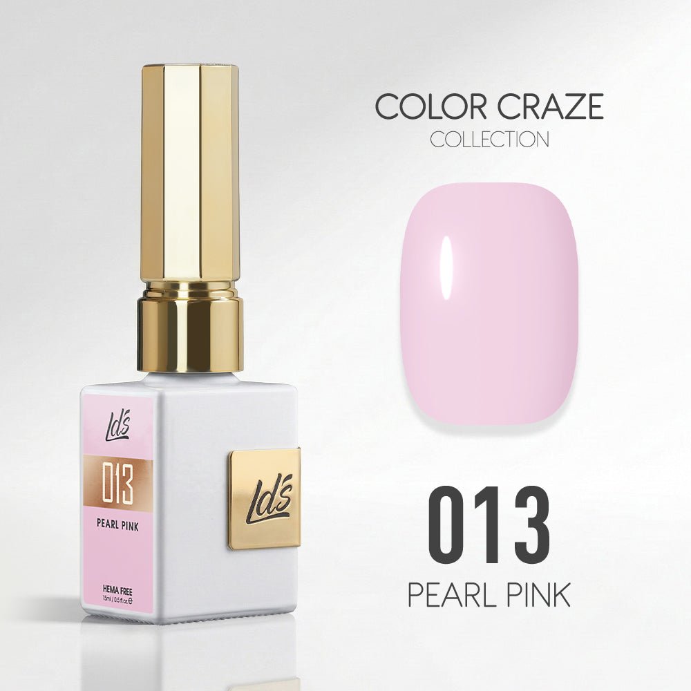 LDS Color Craze Gel Nail Polish - 013 Pearl Pink - 0.5oz - DTK Nail Supply