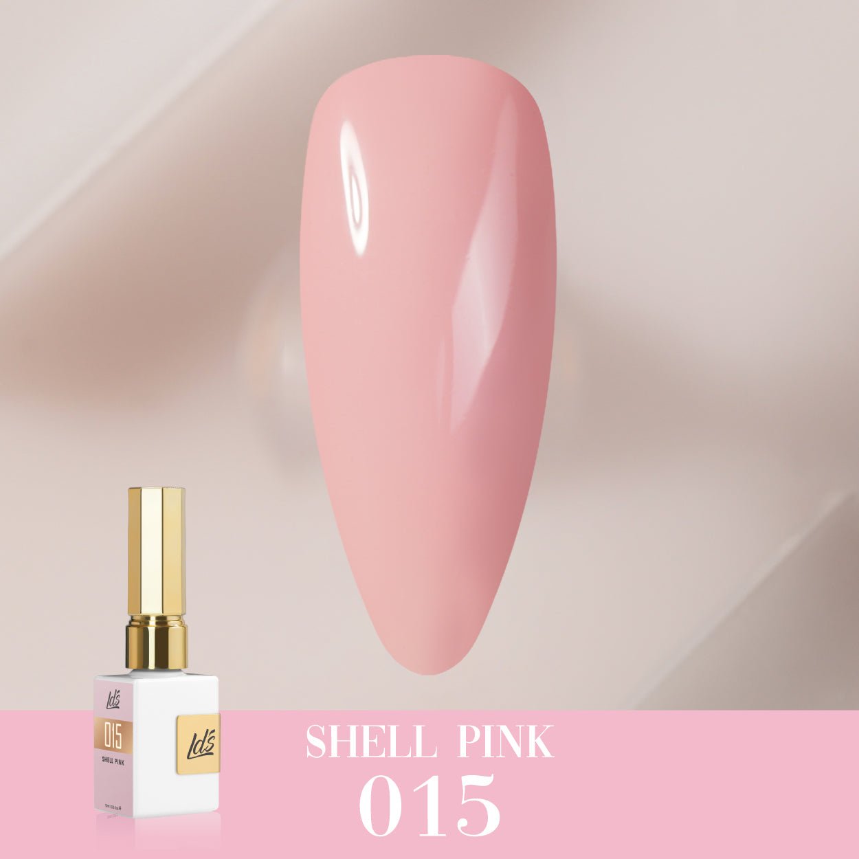 LDS Color Craze Gel Nail Polish - 015 Shell Pink - 0.5oz - DTK Nail Supply