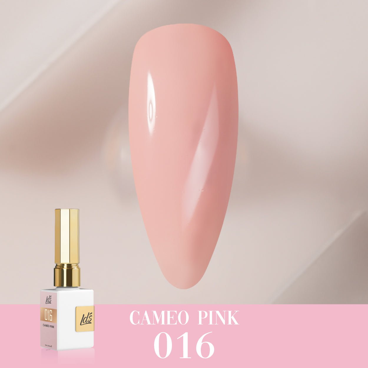 LDS Color Craze Gel Nail Polish - 016 Cameo Pink - 0.5oz - DTK Nail Supply