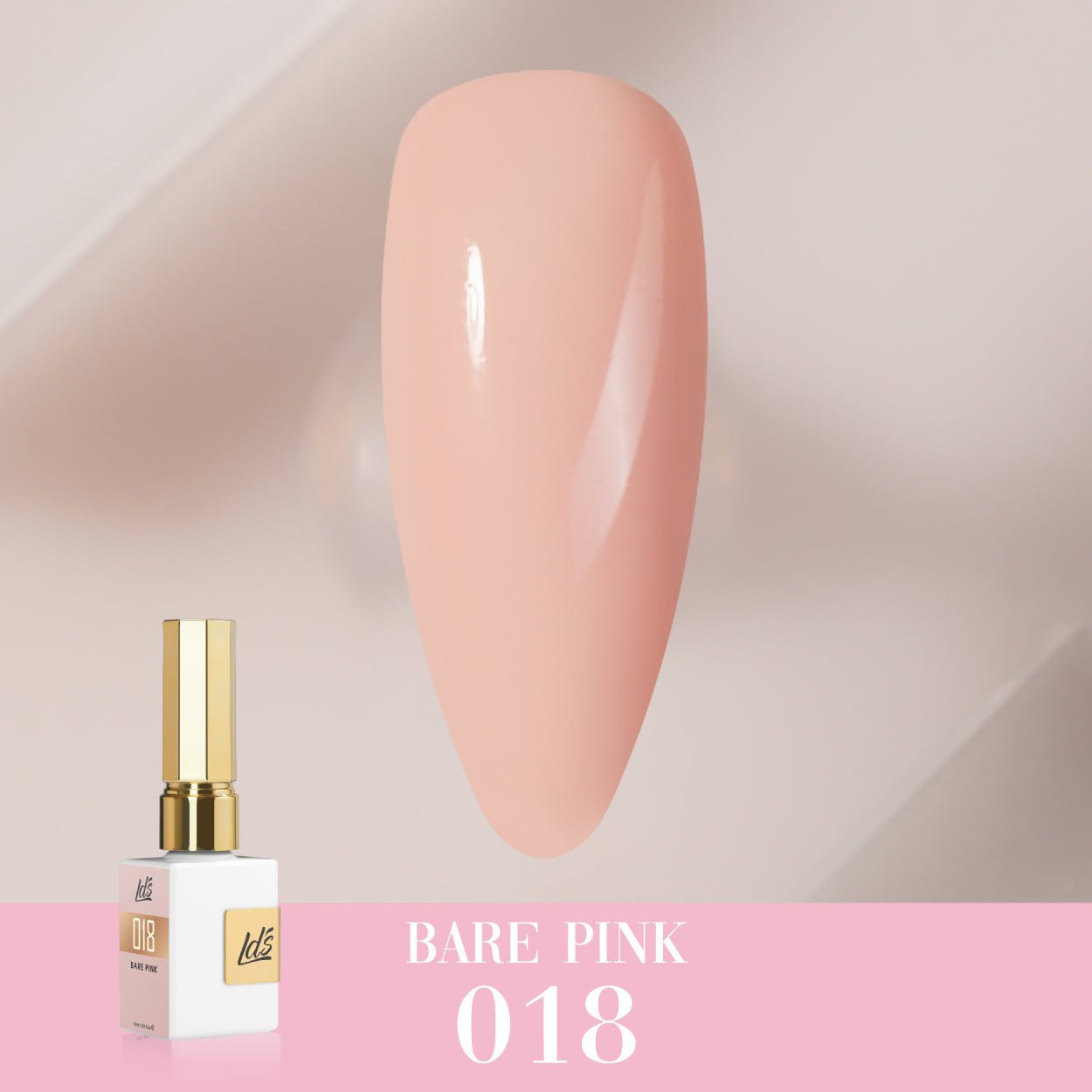 LDS Color Craze Gel Nail Polish - 018 Bare Pink - 0.5oz - DTK Nail Supply