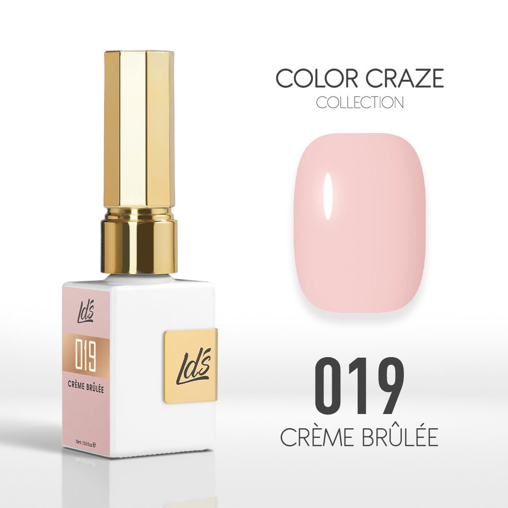 LDS Color Craze Gel Nail Polish - 019 Crème brûlée - 0.5oz - DTK Nail Supply