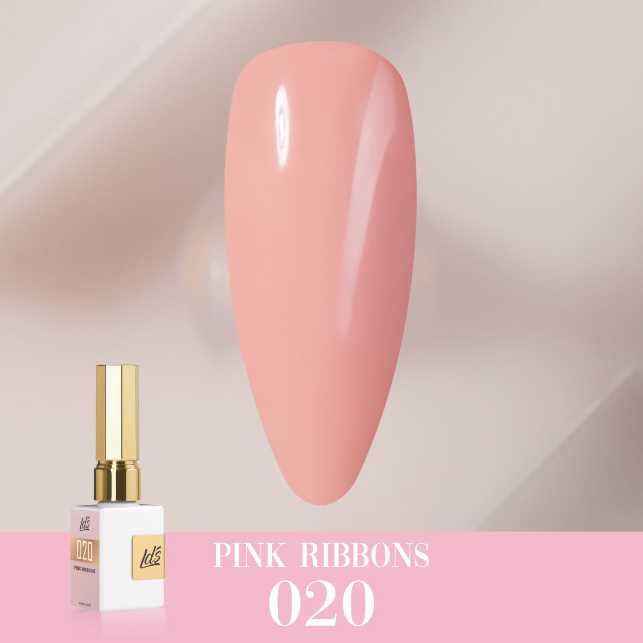 LDS Color Craze Gel Nail Polish - 020 Pink Ribbons - 0.5oz - DTK Nail Supply