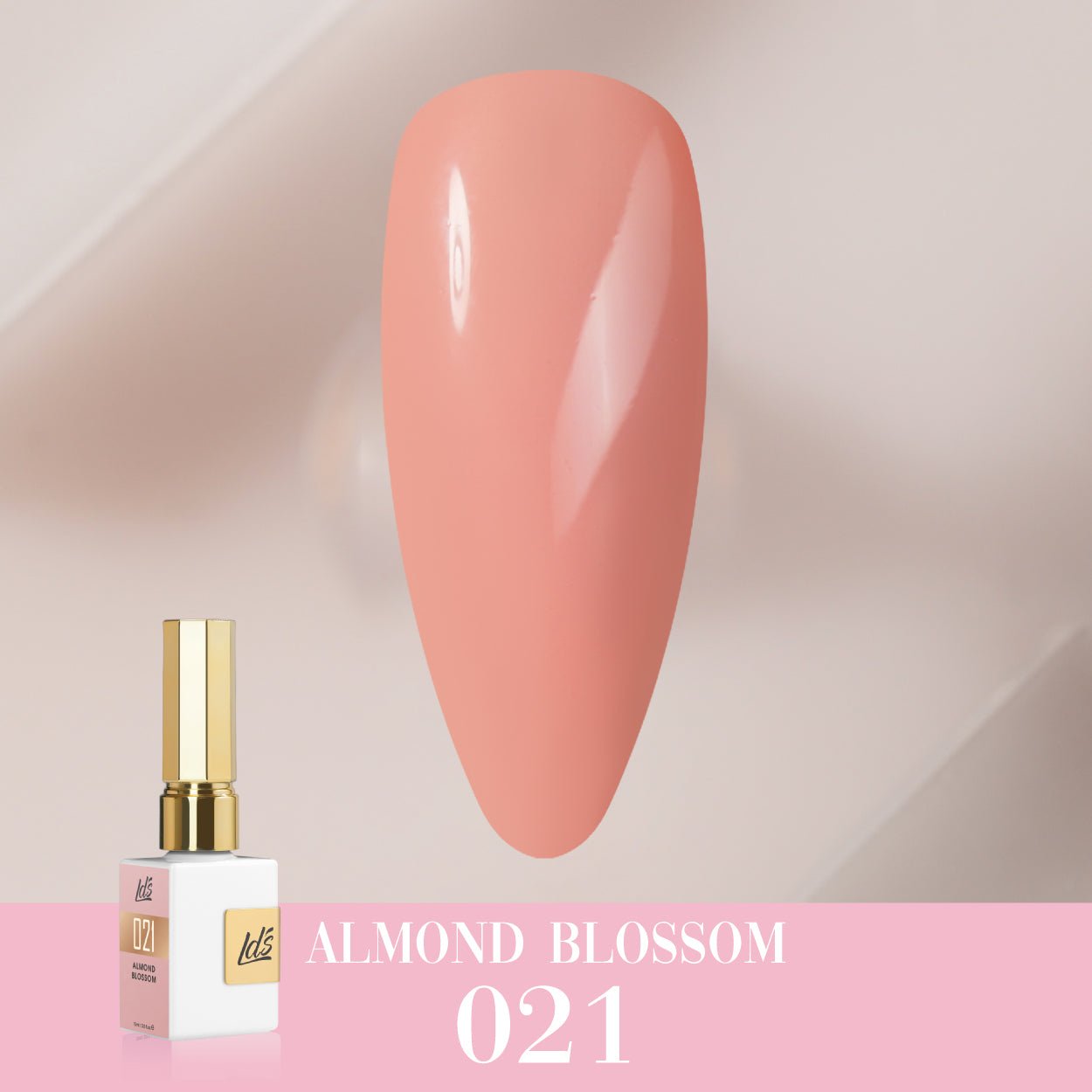 LDS Color Craze Gel Nail Polish - 021 Almond Blossom - 0.5oz - DTK Nail Supply