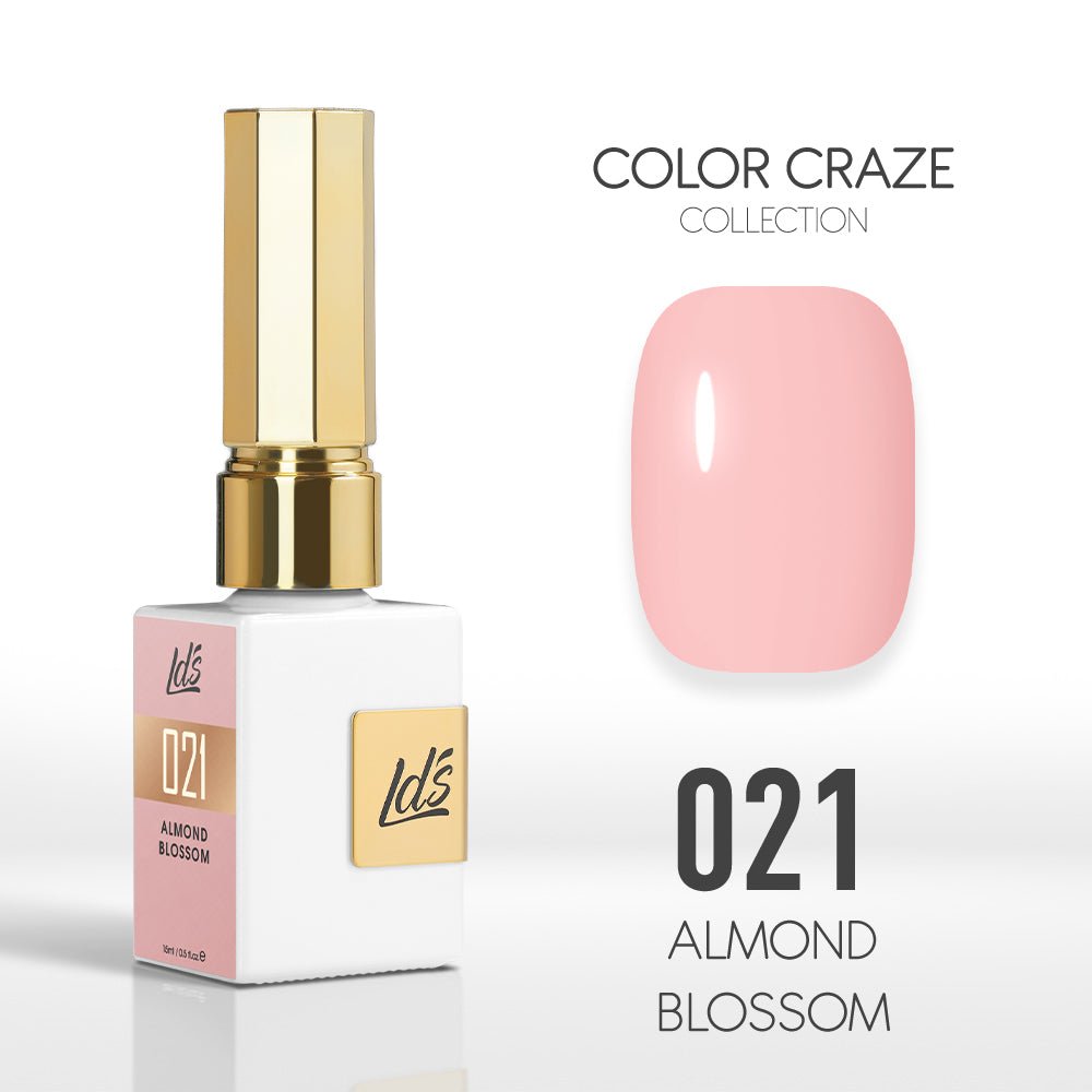 LDS Color Craze Gel Nail Polish - 021 Almond Blossom - 0.5oz - DTK Nail Supply