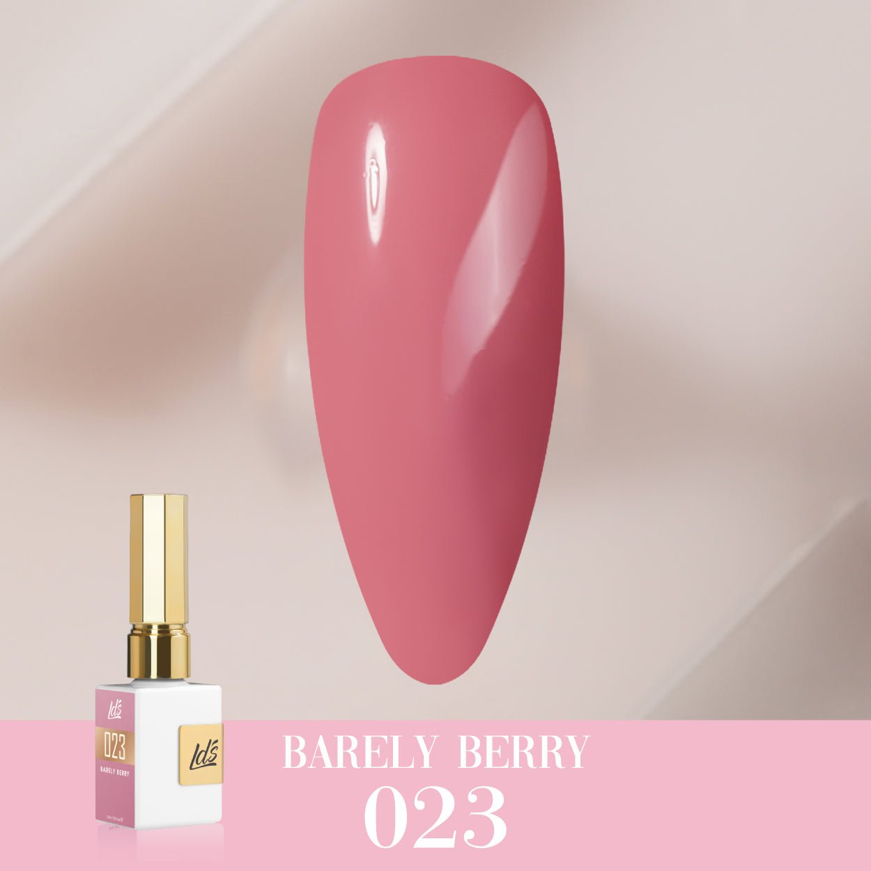 LDS Color Craze Gel Nail Polish - 023 Barely Berry - 0.5oz - DTK Nail Supply