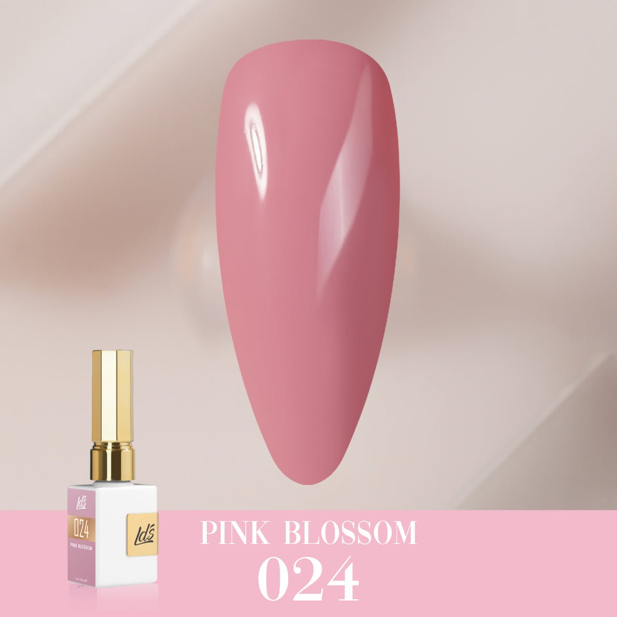 LDS Color Craze Gel Nail Polish - 024 Pink Blossom - 0.5oz - DTK Nail Supply